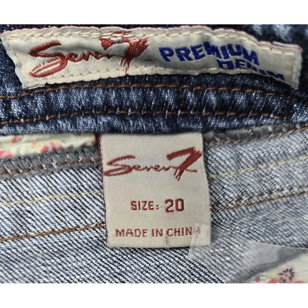 Seven7 Premium Denim Blue Jeans Womens 20 Stretch Casual‎ Pants 38x31